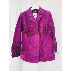 NWT Roaman's Fringe Suede Leather Jacket Women's Sz 18W